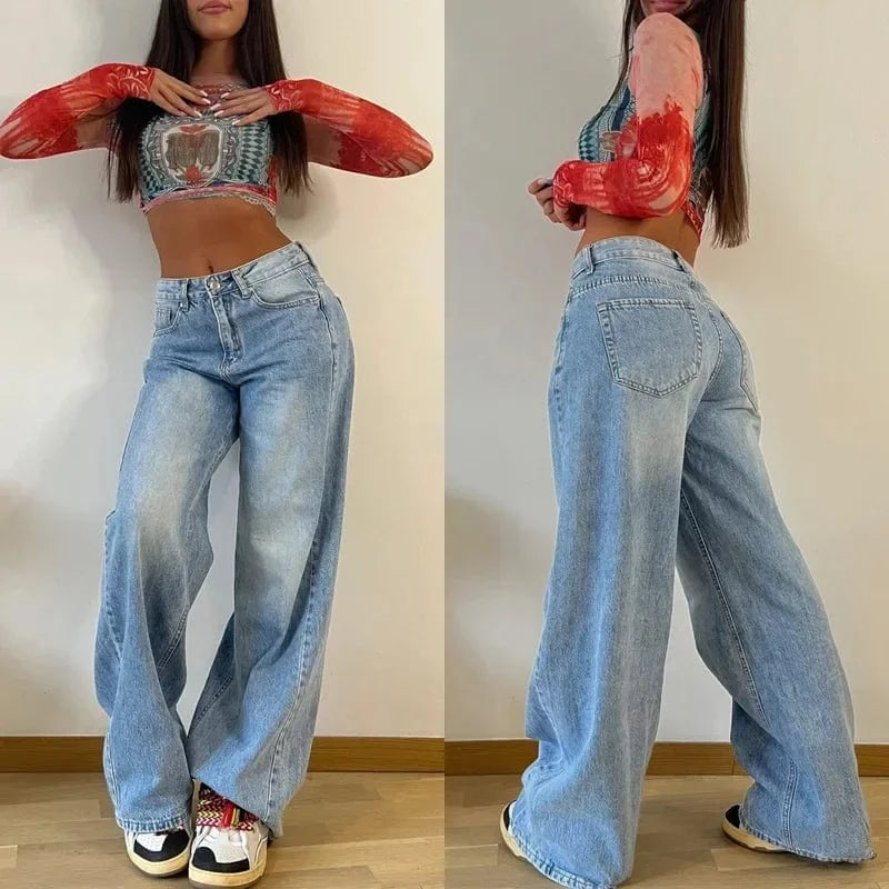 Teon Clothing Shop Baggy high waisted jeans