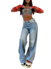 Teon Clothing Shop Baggy high waisted jeans