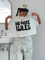 Teonclothingshop 100% Cotton Women Crop T-shirts