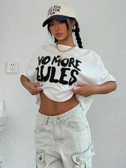 Teonclothingshop 100% Cotton Women Crop T-shirts