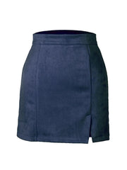 Teonclothingshop A Line Suede Mini Skirts For Women 2024