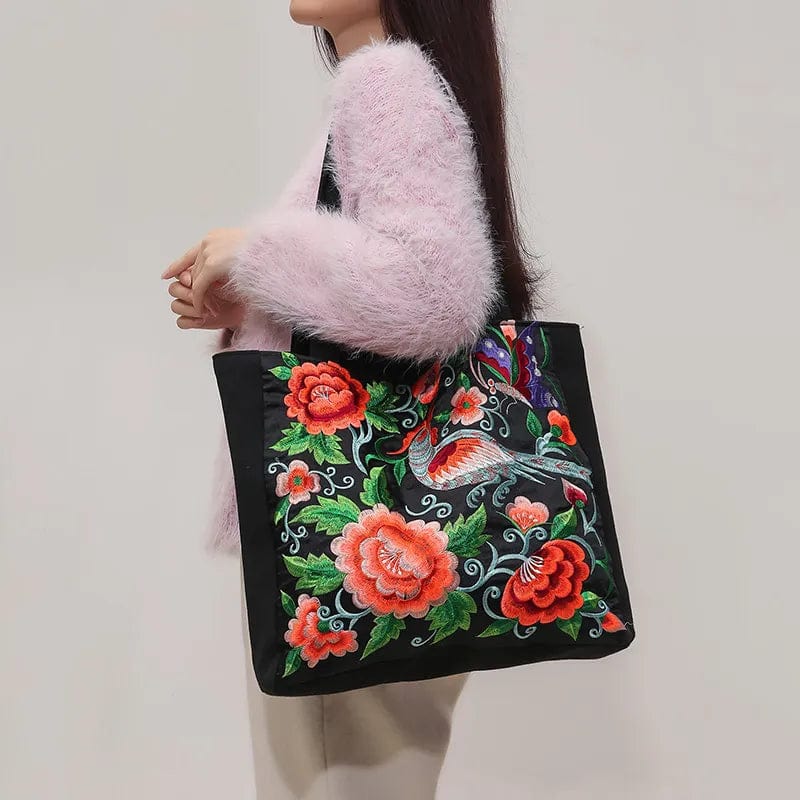 Teonclothingshop "Carry Elegance: Ethnic Phoenix Shoulder Bag"