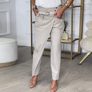 Teonclothingshop Casual Button High-waisted Women's Pants