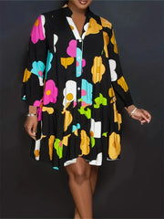 Teonclothingshop Chic Floral Midi Dress for Autumn