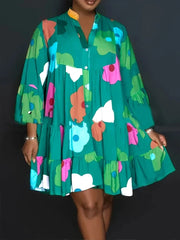 Teonclothingshop Chic Floral Midi Dress for Autumn