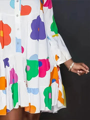 Teonclothingshop Chic Floral Midi Dress for Autumn