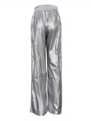 Teonclothingshop Chic Silver Women Pants