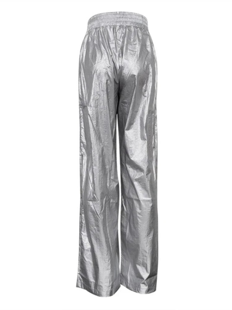 Teonclothingshop Chic Silver Women Pants