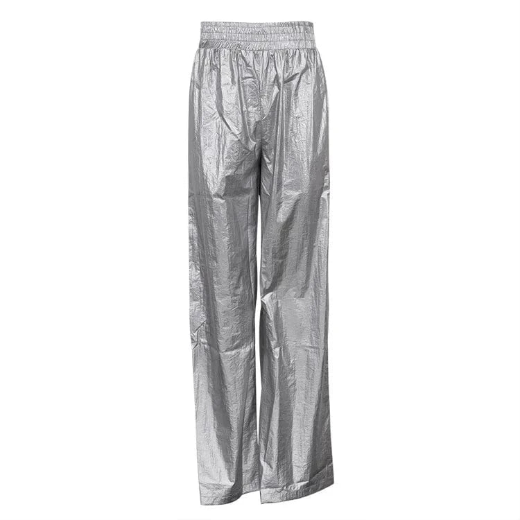 Teonclothingshop Chic Silver Women Pants