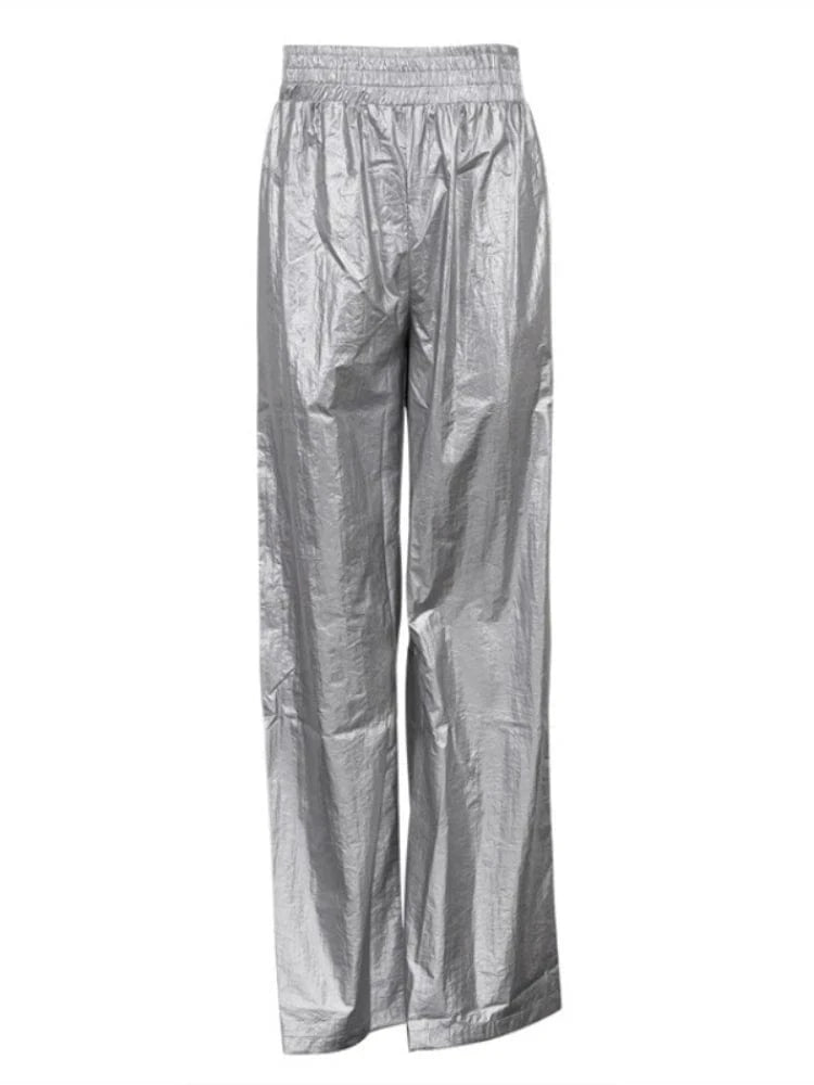 Teonclothingshop Chic Silver Women Pants
