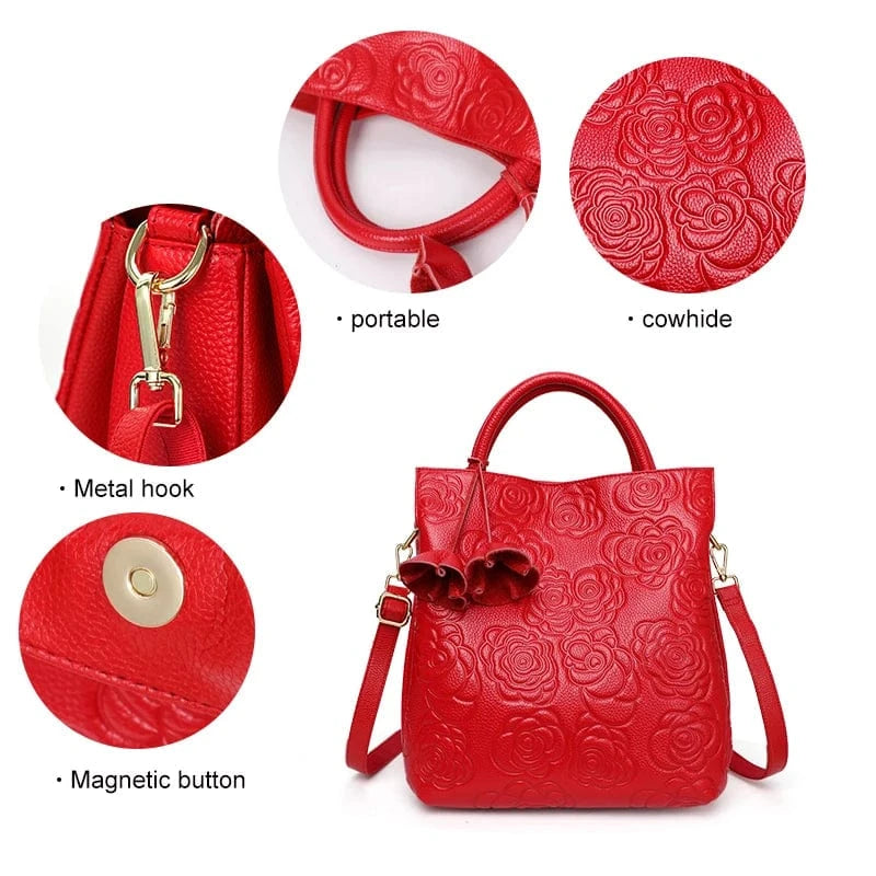 Teonclothingshop Classic embossed women's leather bag