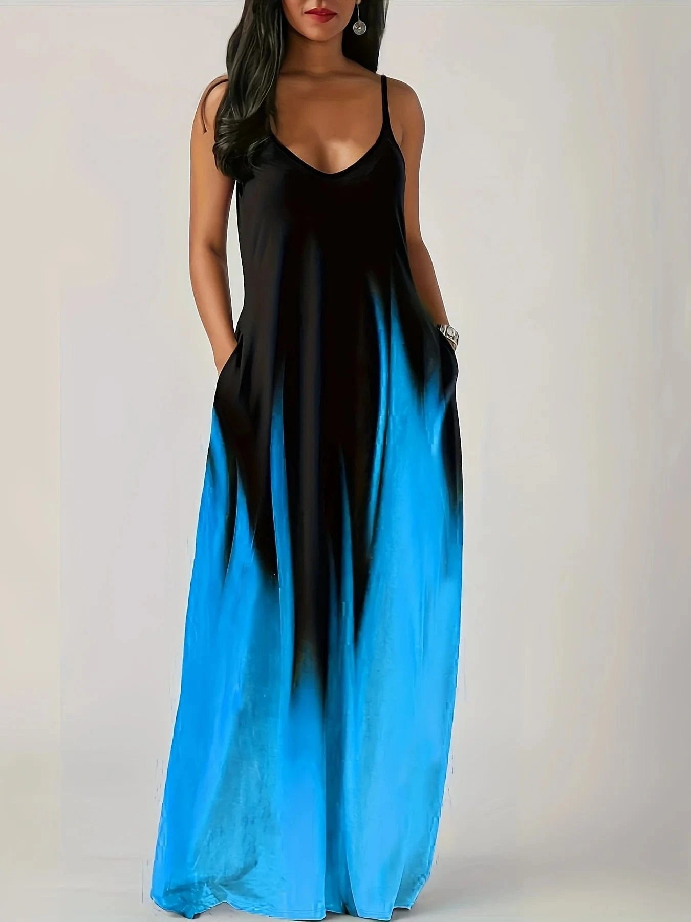 Teonclothingshop Cool Fashion Print Sundress for Curvy Women