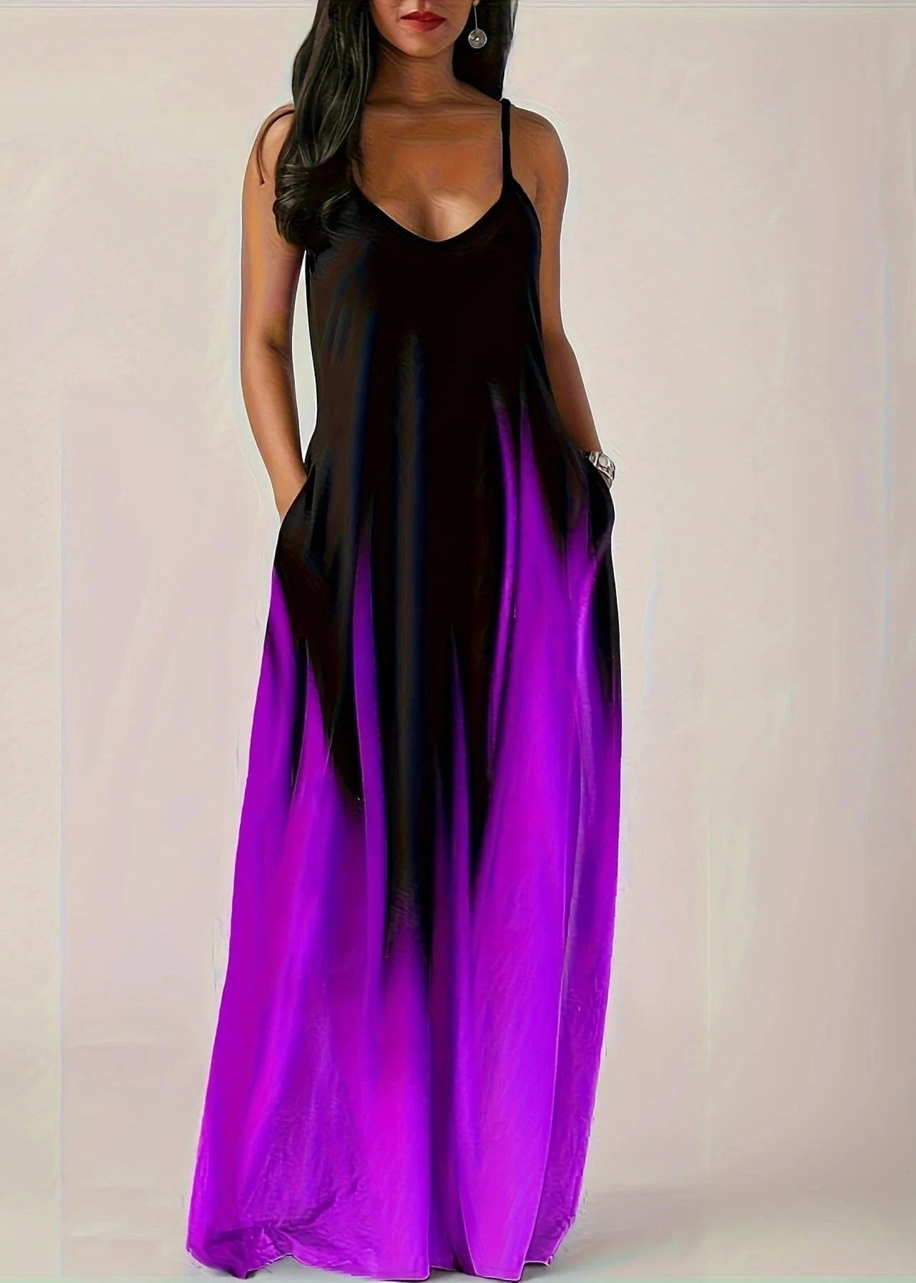 Teonclothingshop Cool Fashion Print Sundress for Curvy Women