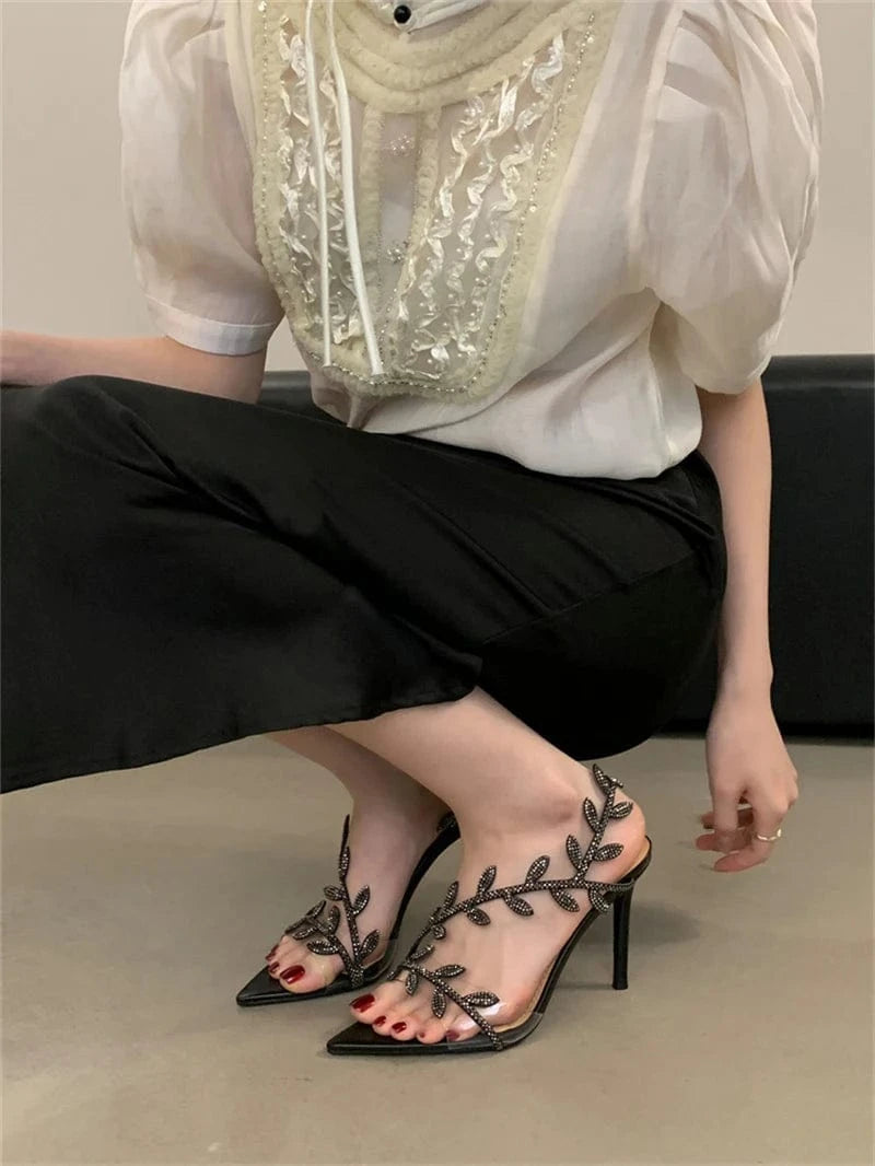 Teonclothingshop Crystal Rhinestone Sandals Women