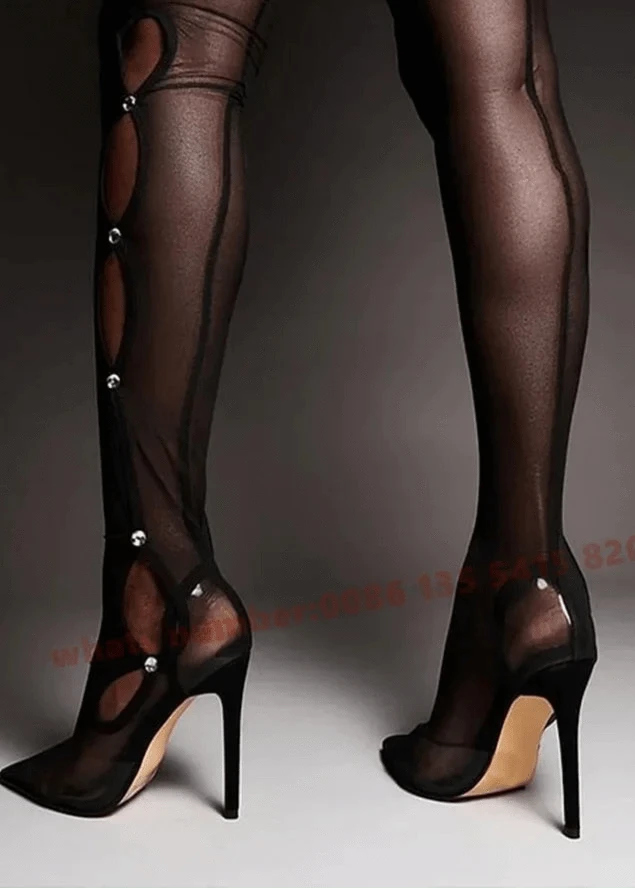 Teonclothingshop Elegant Pearl Stiletto Sandals