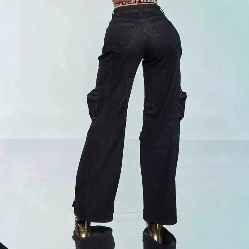 Teonclothingshop Fashionable Hollowed-Out Jeans Women