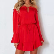 Teonclothingshop Ladies Bohemia Solid Color Elegant Dresses