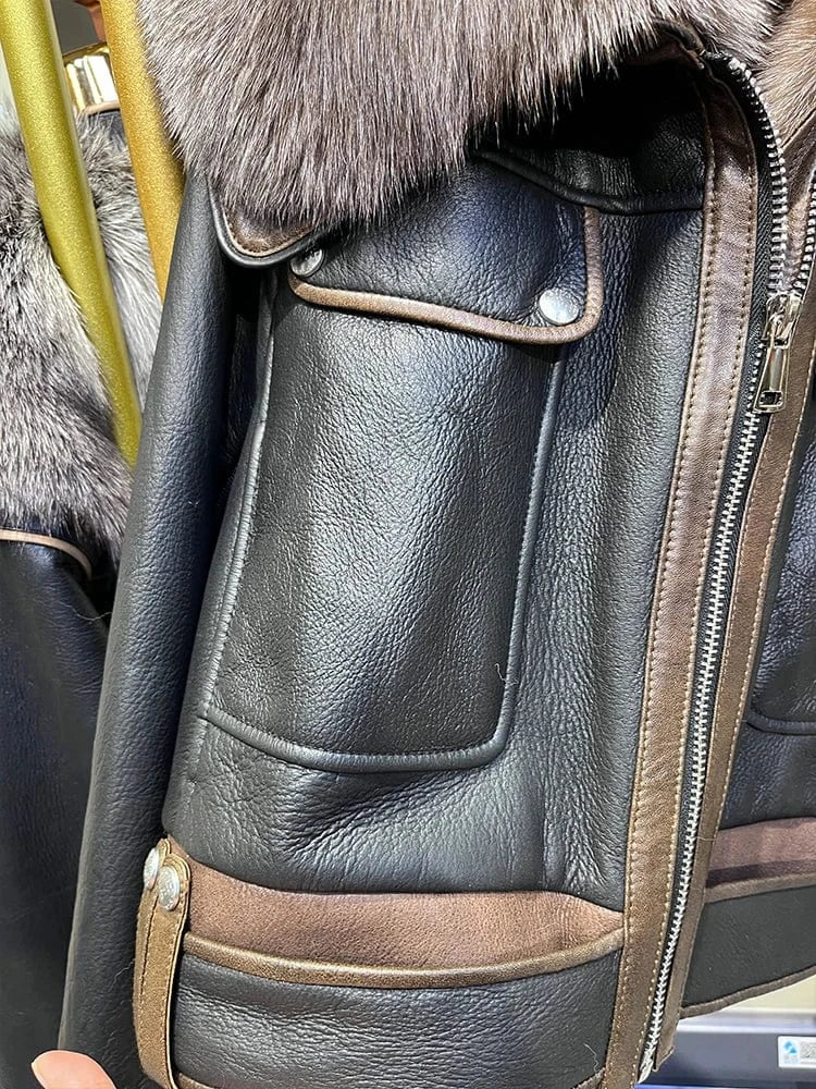 Teonclothingshop Leather Jacket Thick Luxury Female Coats