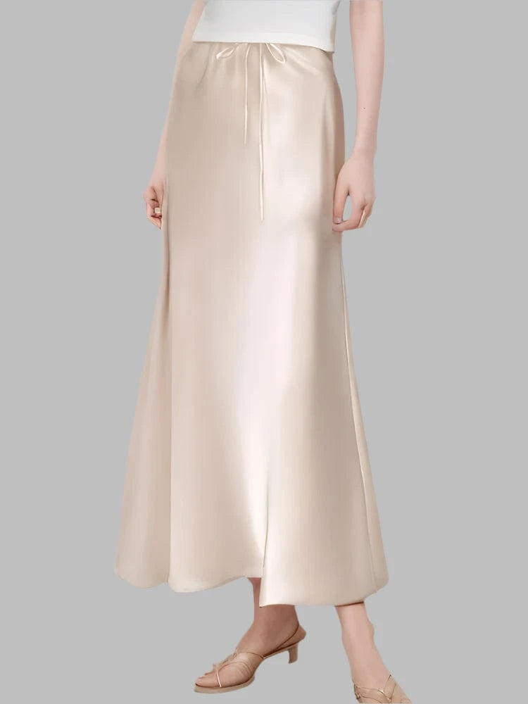 Teonclothingshop Long Black Satin Skirts For Women