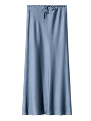 Teonclothingshop Long Black Satin Skirts For Women