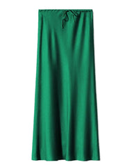 Teonclothingshop Long Black Satin Skirts For Women