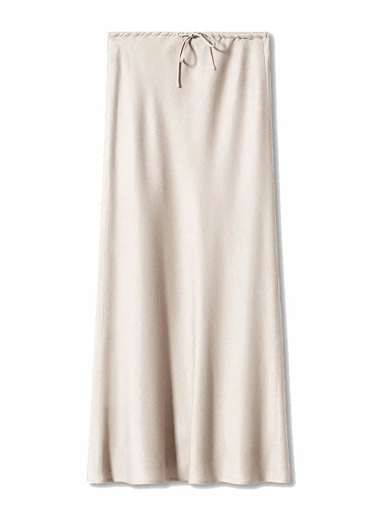 Teonclothingshop Long Black Satin Skirts For Women