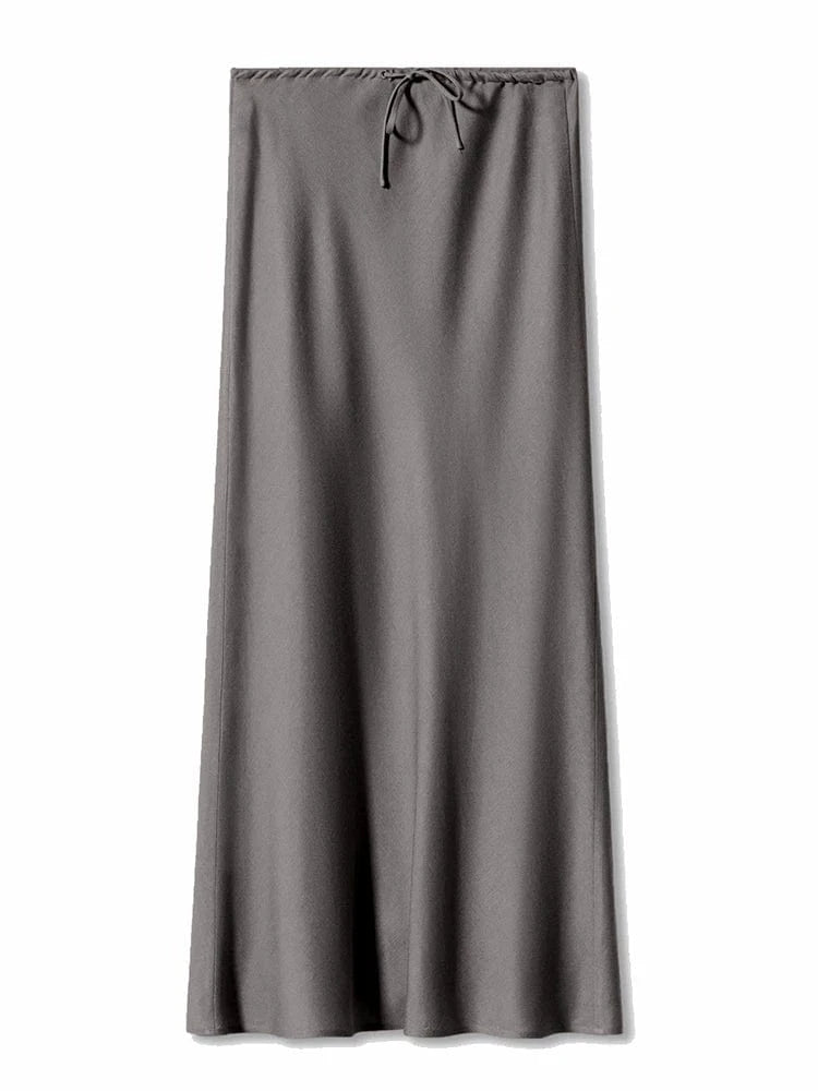 Teonclothingshop Long Black Satin Skirts For Women