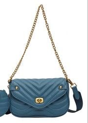 Teonclothingshop Luxury designer handbag for women 2 pcs/set Chain with embroidery thread