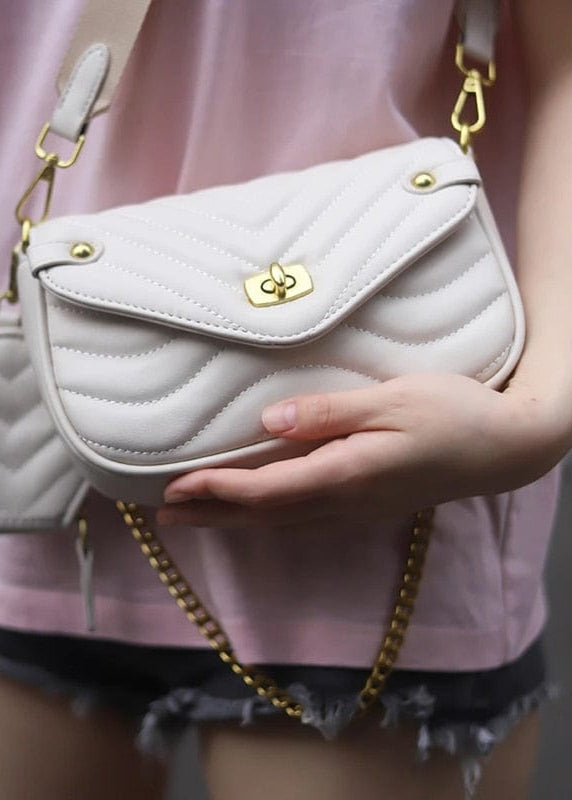 Teonclothingshop Luxury designer handbag for women 2 pcs/set Chain with embroidery thread