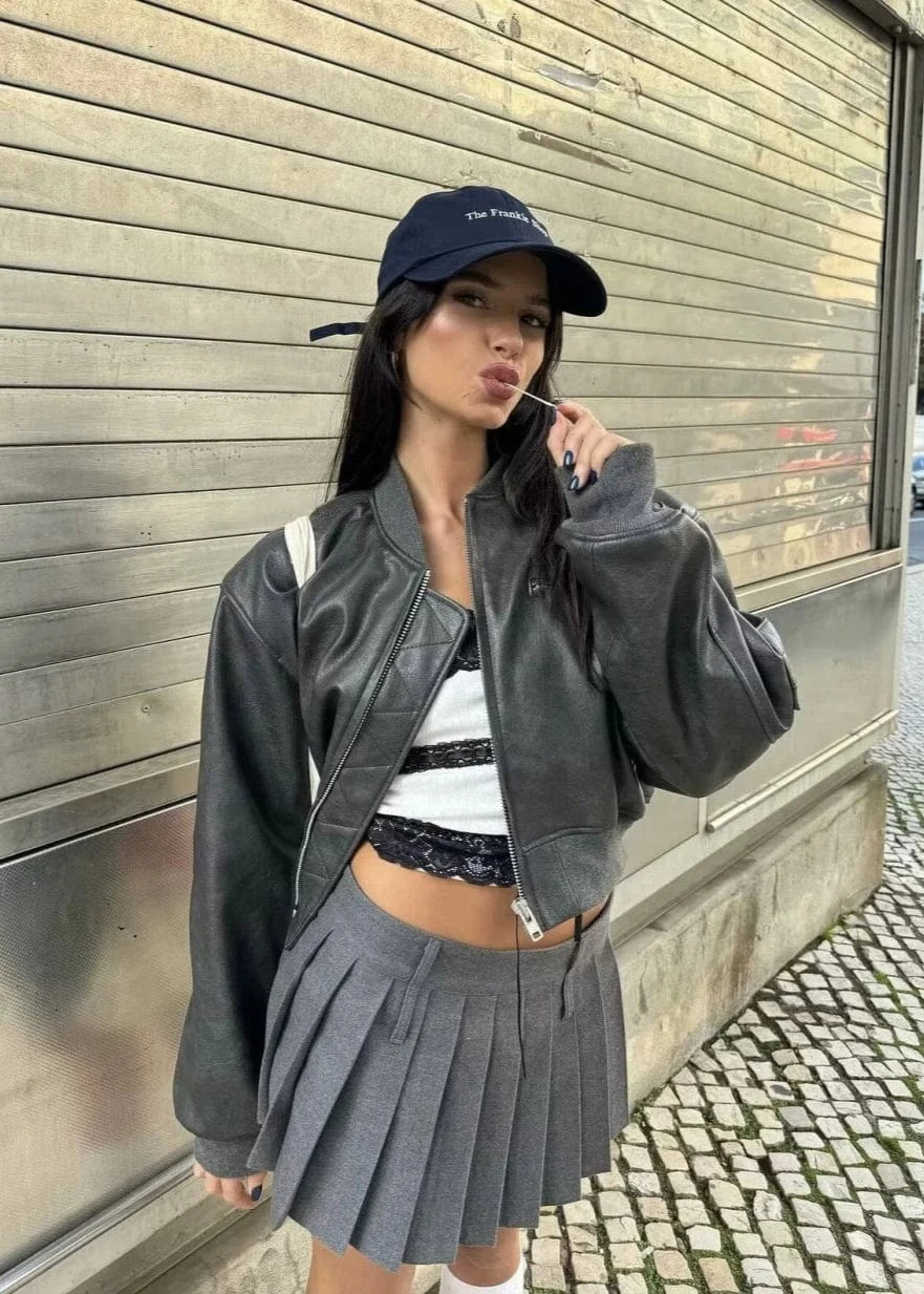 Teonclothingshop Padded Leather Jacket