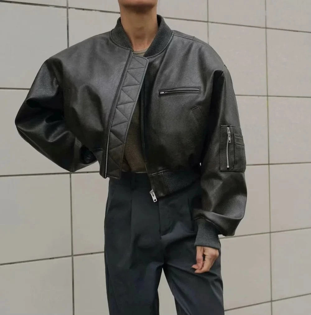 Teonclothingshop Padded Leather Jacket