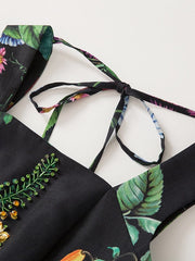 Teonclothingshop Summer loose dress for women with square collar, sleeveless