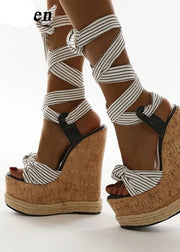 Teonclothingshop Summer plain sandals with a platform