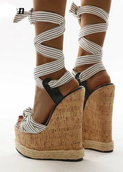 Teonclothingshop Summer plain sandals with a platform