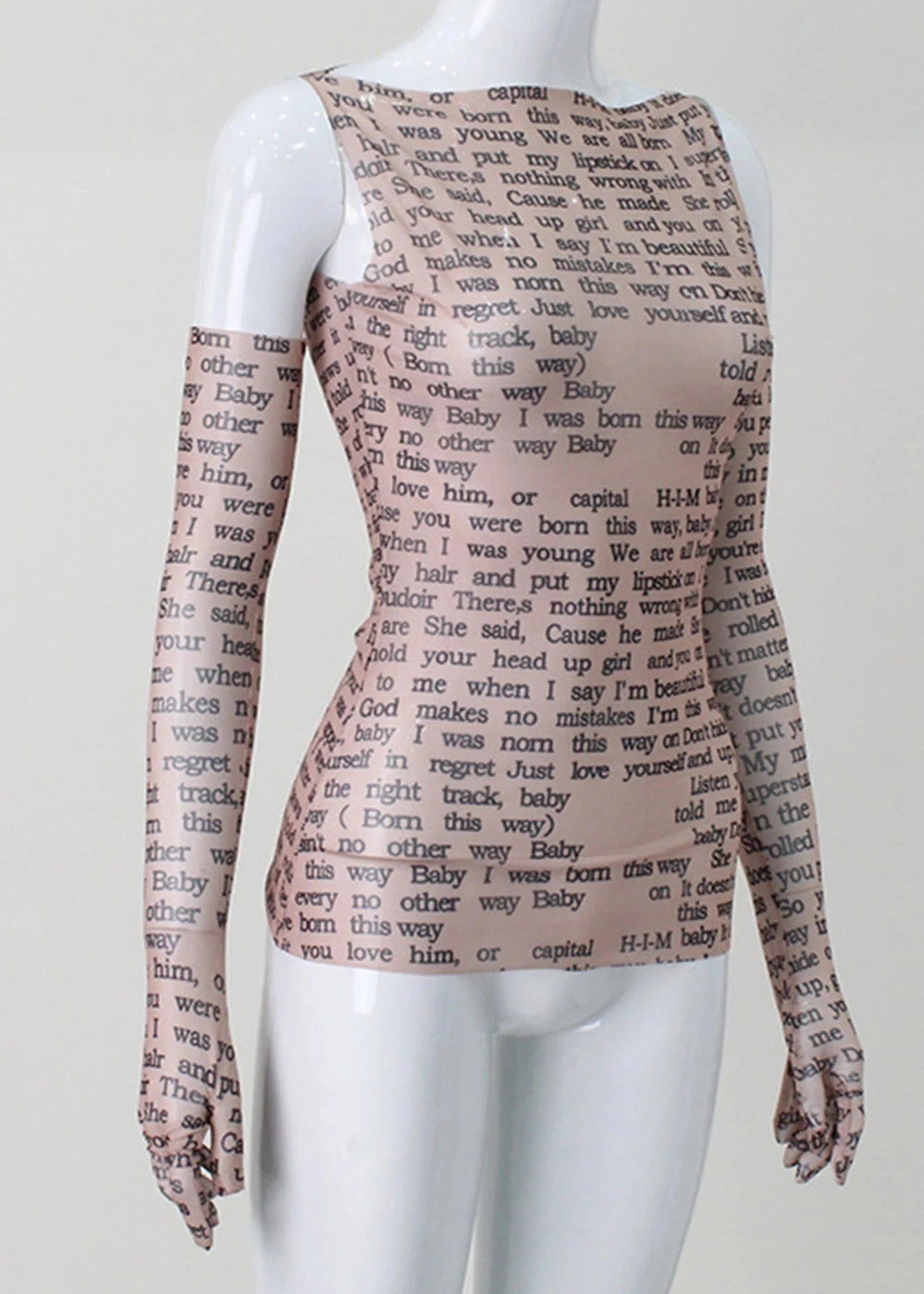 Teonclothingshop Summer transparent cropped top with letter print