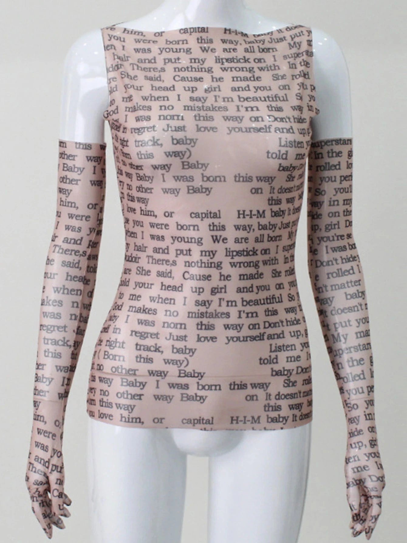 Teonclothingshop Summer transparent cropped top with letter print