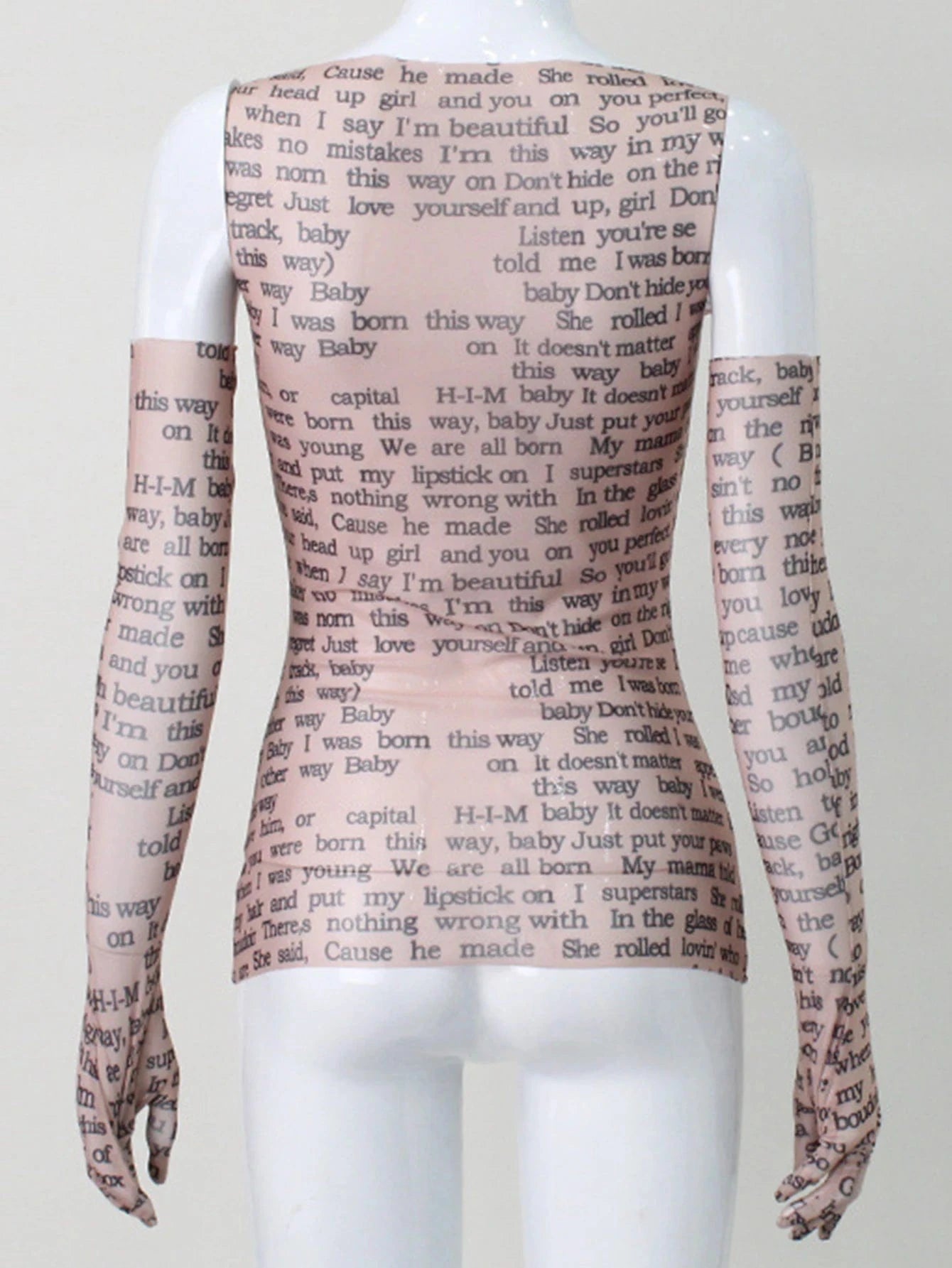 Teonclothingshop Summer transparent cropped top with letter print