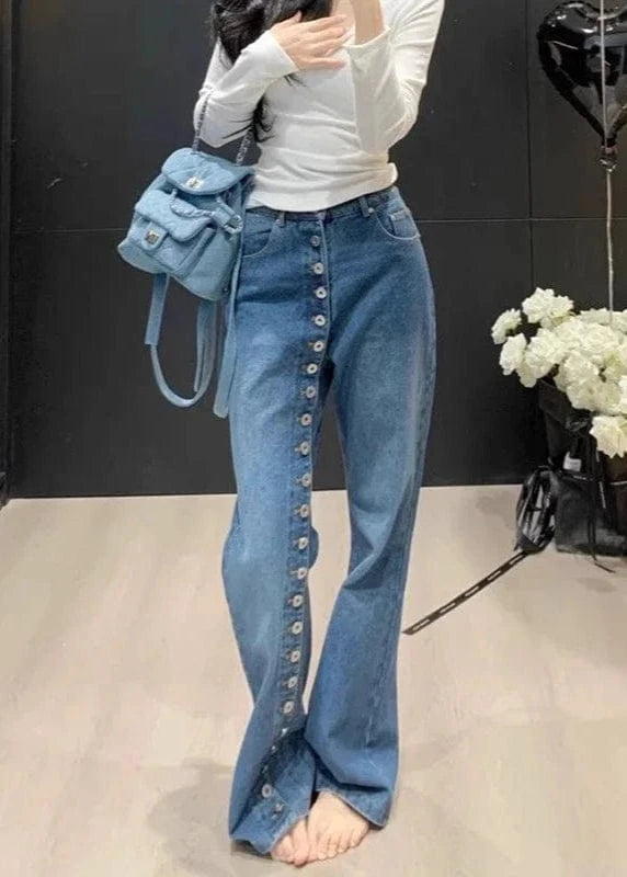 Teonclothingshop Trendy High-Waisted Loose Jeans for Women