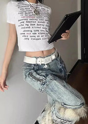 Teonclothingshop Vintage Hip-Hop Style Denim Pants