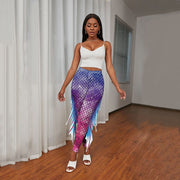 Teonclothingshop VIP FASHION Women's tights in the shape of a mermaid, costume, 3D printed tights