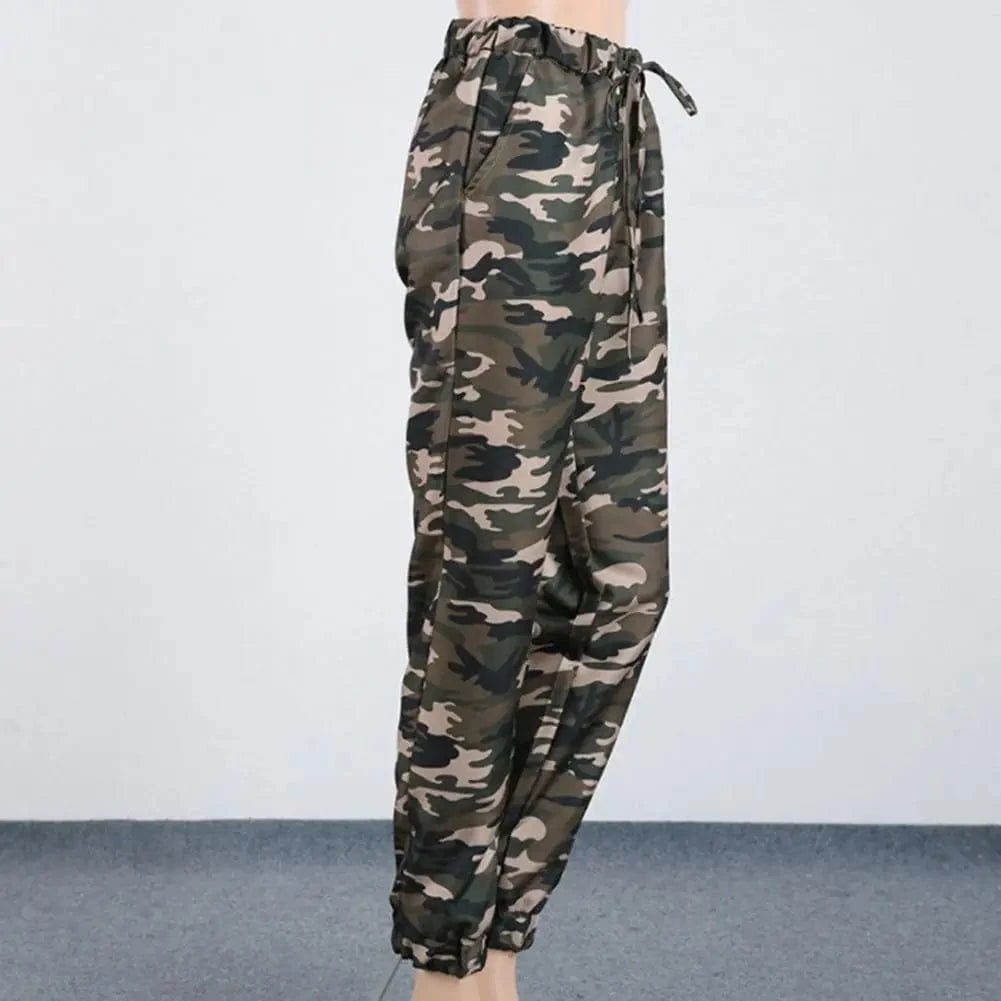 Teonclothingshop Women Casual Drawstring Pockets Long Skinny Pants