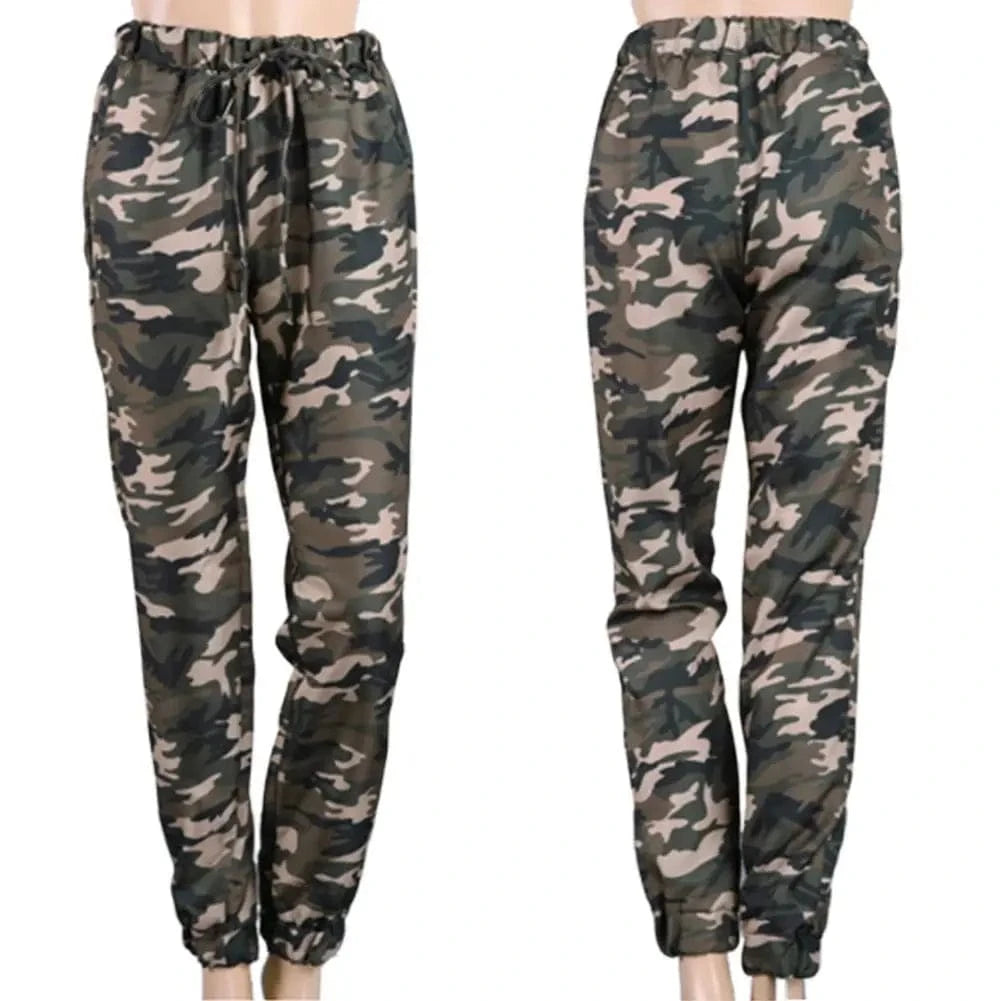 Teonclothingshop Women Casual Drawstring Pockets Long Skinny Pants