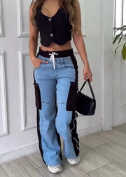 Teonclothingshop Women High Waisted Baggy Casual Jeans