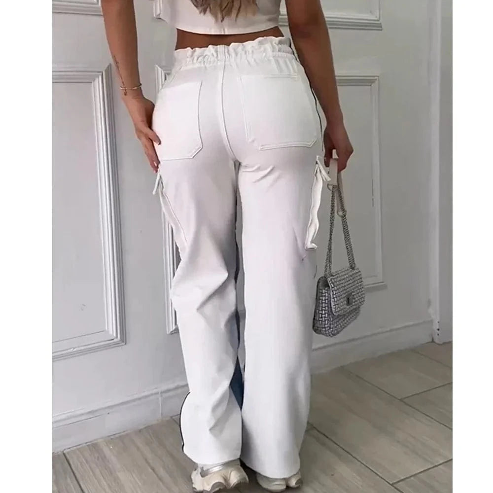 Teonclothingshop Women High Waisted Baggy Casual Jeans