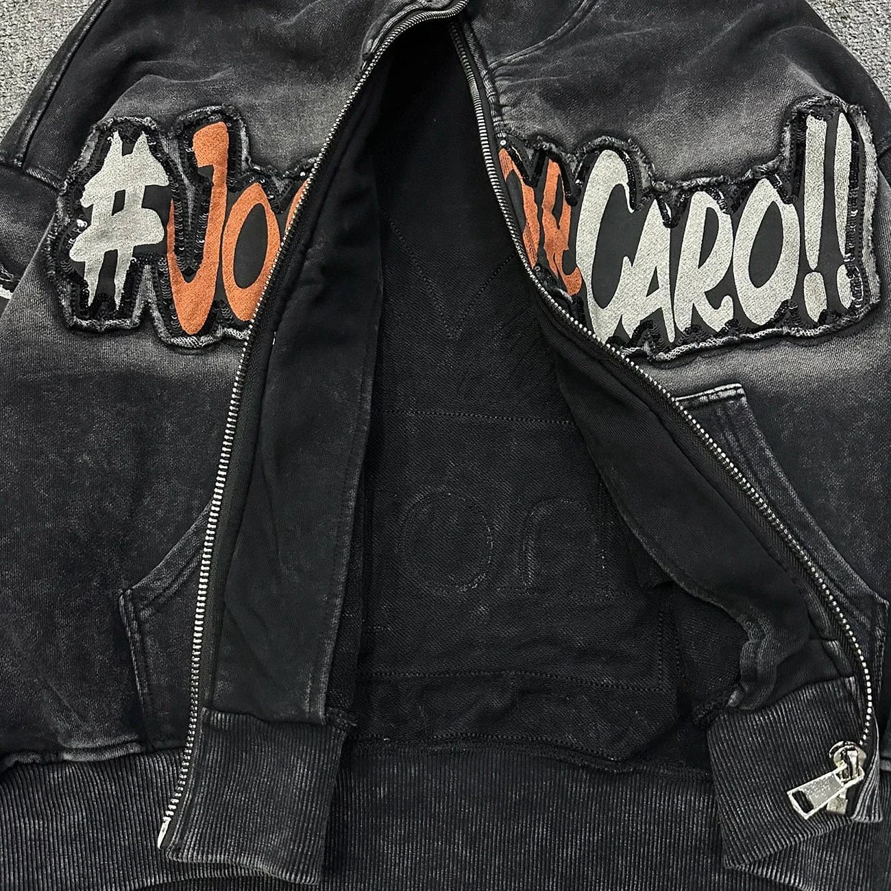 Teonclothingshop Women’s Embroidered Flower Sweatshirt Jacket