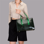 Teonclothingshop Women's fashion lacquered leather bags 3 sets