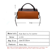 Teonclothingshop Women's Leather Trapeze Crossbody Bag Women's Handbags Large Pocket