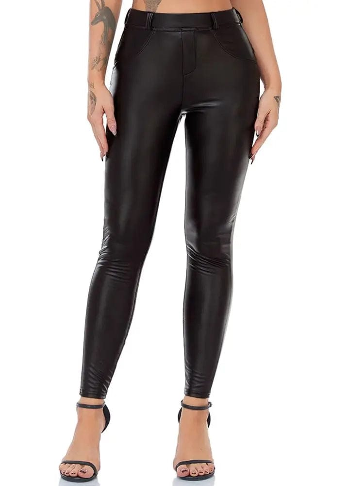 Teonclothingshop Women's Push Up Leggings with High Waist Zipper