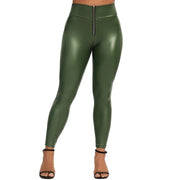 Teonclothingshop Women's Push Up Leggings with High Waist Zipper