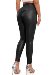 Teonclothingshop Women's Push Up Leggings with High Waist Zipper